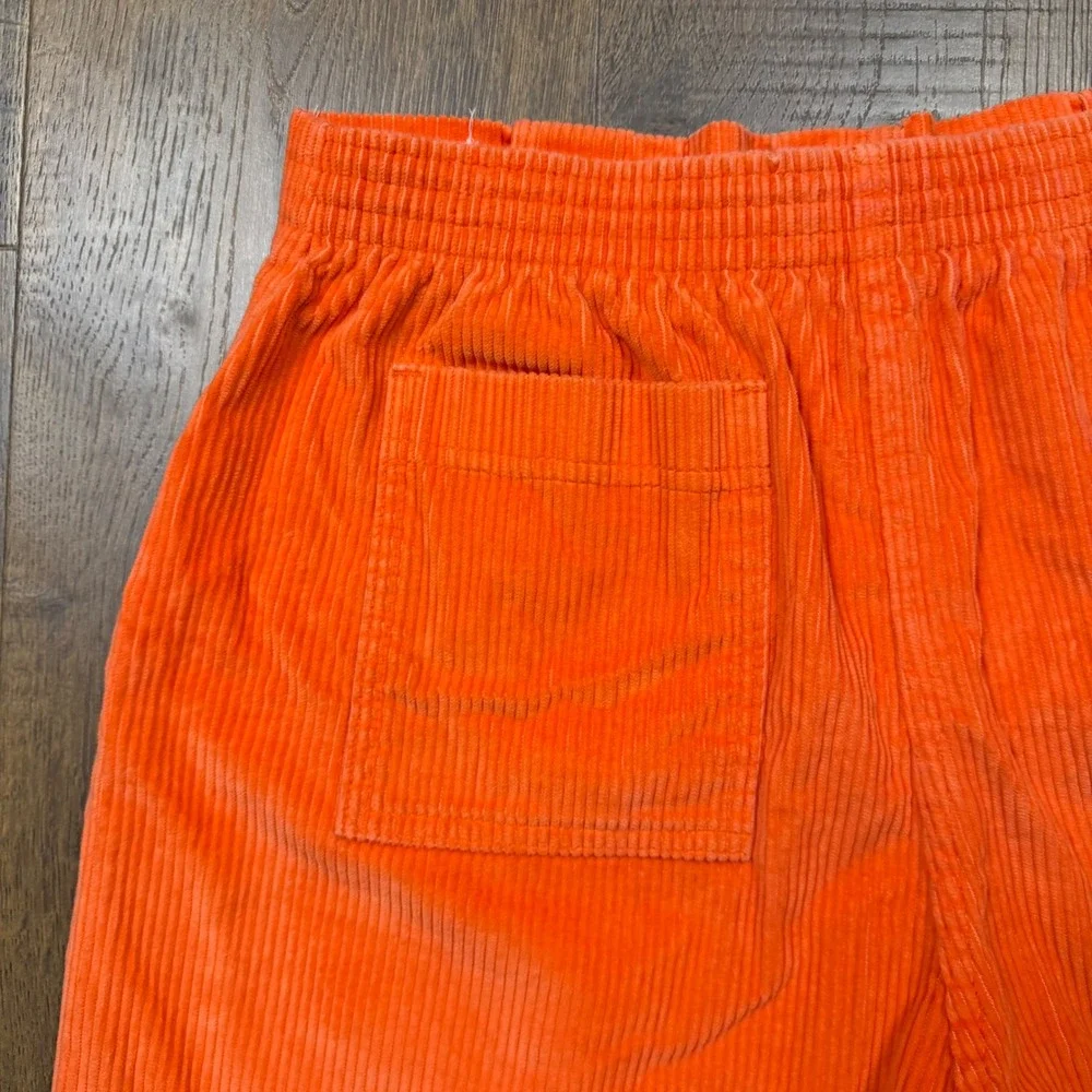 Vintage 80s 90s Ocean Pacific OP Orange Corduroy Board Shorts Sz 36 Fits 30 Surf